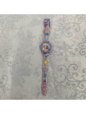 Barbie Digital Watch‎ With Flip Cover Purple Strap 90s Design